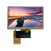 Écran LCD AT043TN25 V.2 4,3 pouces 480*272 RGB 40 broches avec panneau tactile résistif 4 fils pour HMI industriel et navigateur GPS