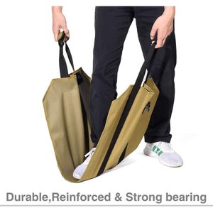 Bolsa portátil de lona para transportar leña, bolsa de almacenamiento rectangular impermeable de color caqui para uso en chimenea de cocina - Product Image 2
