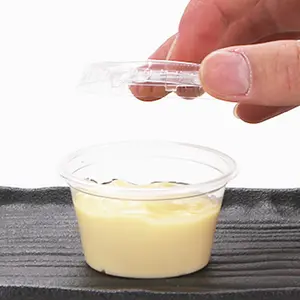 Disposable Plastic PP Sauce Cup With Lid Sauce Portion Cup Container