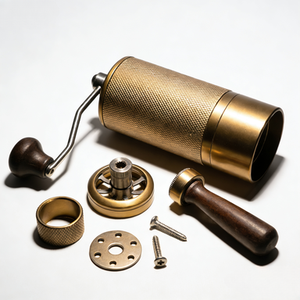 Moulin à café manuel personnalisé avec meule à 5-7 étoiles usinée CNC en acier inoxydable, fabricant OEM du Guangdong - Product Image 2