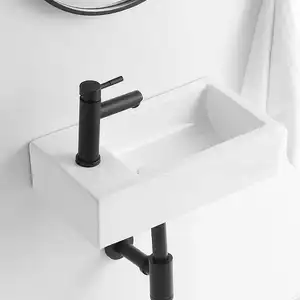 Morden tường nhỏ treo chậu rửa hình chữ nhật Countertop lưu vực bồn rửa lavabo bức tranh tường gốm phòng tắm bồn rửa lưu vực