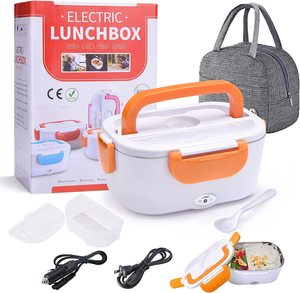 Fiambrera eléctrica portátil con logotipo personalizado, calentador de alimentos inalámbrico alimentado por batería - Product Image 1