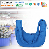 Sac à bandoulière croissant en nylon tendance, léger et décontracté, pour femme, vente en gros d'usine