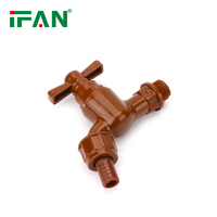 Robinet de salle de bain en laiton personnalisé IFAN, robinet d'eau en PVC plastique, robinet de jardin