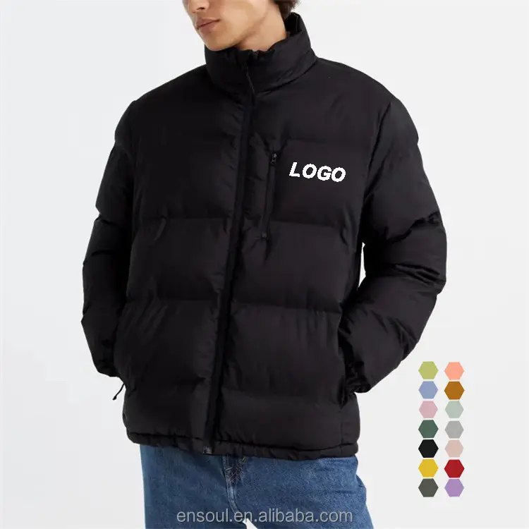 Wholesale Winter Windproof Waterproof Warm Custom Logo Puffer Down Jacket For Men