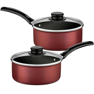 High Quality Water Transfer Printing Design <b>Induction</b> Bottom Non-stick Coating Non-stick Aluminium Cookware Set - Product Image 3