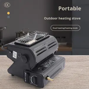 Réchaud à gaz portable d'extérieur, compact, double usage, alimenté au butane, pour le camping et le patio, avec dispositif d'allumage pour tente - Product Image 4