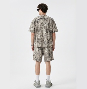 Camiseta Corta Informal de Punto Sólido Extra Grande para Hombre, Transpirable - Product Image 4