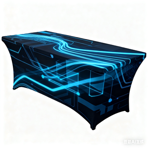 Wholesale Spandex Custom Printed Rectangle Stretch Style White <b>Table</b> Cover <b>Table</b> Cloths - Product Image 4