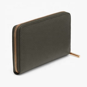 <span class=keywords><strong>Portafoglio</strong></span> lungo con cerniera in pelle di lusso di colore <span class=keywords><strong>verde</strong></span> scuro <span class=keywords><strong>portafoglio</strong></span> con pochette da <span class=keywords><strong>donna</strong></span> per <span class=keywords><strong>donna</strong></span> - Product Image 3