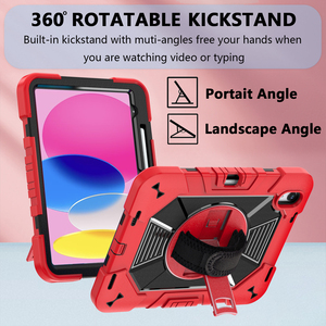 Funda Protectora para Tablet iPad 11.ª Generación 2025 A16 con Soporte Giratorio Integrado de 360 Grados y Correa Ajustable para <span class=keywords><strong>Mano</strong></span> y Hombro - Product Image 4