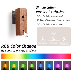 Luz <span class=keywords><strong>de</strong></span> pared <span class=keywords><strong>de</strong></span> detección: sin clavos, rotación <span class=keywords><strong>de</strong></span> 360 °. Interruptor <span class=keywords><strong>de</strong></span> botón. Cambio <span class=keywords><strong>de</strong></span> color. Simple, elegante y práctico para cualquier espacio - Product Image 2