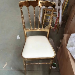 Wholesale <strong>Wedding</strong> Hotel Chair Iron Electroplated Gold Silver White Hotel Dining Chair Party Event Banquet Chair - Product Image 2