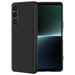 소니 Xperia 1 V 전체 보호 전화 충격 방지 커버 낙하 방지 PU 일반 가죽 전화 케이스