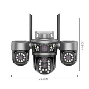 Caméra de <span class=keywords><strong>surveillance</strong></span> solaire V380 5 objectifs 4 vidéos 3 PTZ avec zoom 10X, <span class=keywords><strong>sans</strong></span> <span class=keywords><strong>fil</strong></span>, 4G WiFi, pour extérieur - Product Image 5
