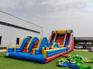 Pista <span class=keywords><strong>de</strong></span> Obstáculos Inflable Comercial con Tobogán y Muro <span class=keywords><strong>de</strong></span> Escalada, Juego <span class=keywords><strong>de</strong></span> Desafío Inflable Extremo para Negocios <span class=keywords><strong>de</strong></span> Alquiler al Aire Libre - Product Image 3