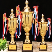 Trophée personnalisé en alliage de zinc gravé, durable, pour compétitions sportives, récompense de championnat de football, personnalisé pour les vainqueurs et les joueurs