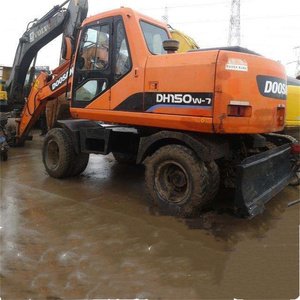 Excavatrice sur pneus d'occasion Doosan DH130/DH150/DH140 avec godet de 1,15 m³, poids de la machine de 13 000 kg, puissance de 73,8 kW - Product Image 3