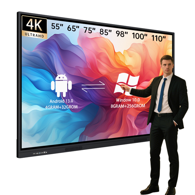 85 Inch Smart Portable Digital Board Interactive Flat Panel Touch Screen Stand for Classroom Electronic Interactive Whiteboard
