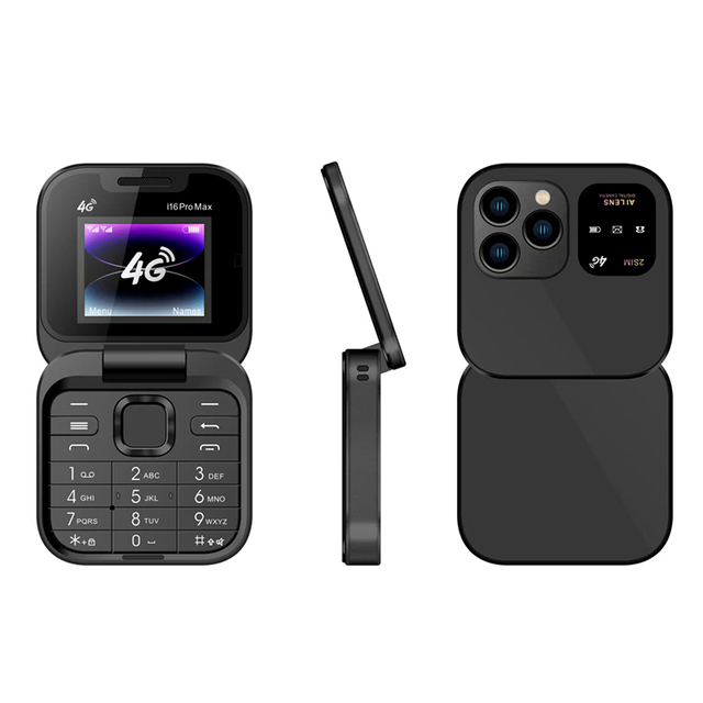 I16 Pro 1.8inch Dual Sim Card Slot Unlocked Network 4G LTE Flip 4G LTE Feature Phone