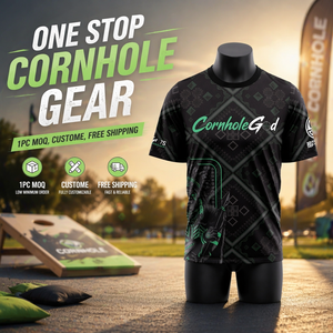 Maglietta Personalizzata OEM per Cornhole e Calcio, Abbigliamento Sportivo Leggero ad Asciugatura Rapida, Prezzo all'Ingrosso per Uomini, Donne e Ragazzi - Product Image 1