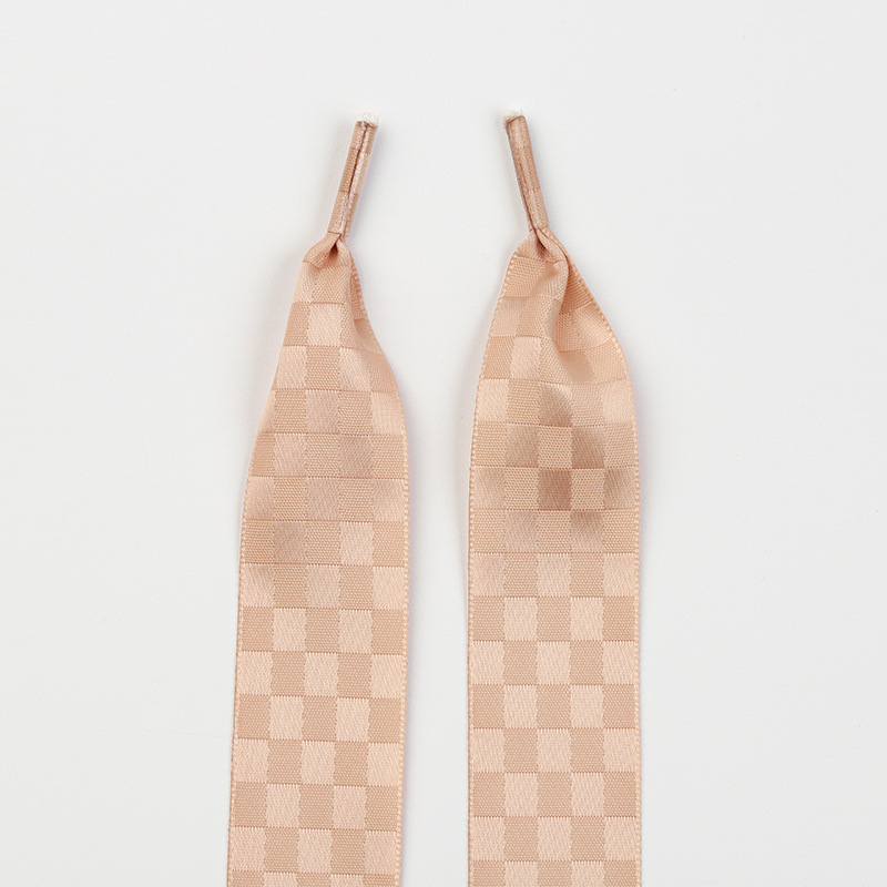 Lacets en soie camel block