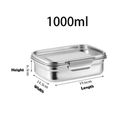 Boîte à bento en acier inoxydable 304 de qualité supérieure, étanche, grande capacité, isotherme, pour le stockage des aliments et la préservation de la fraîcheur
