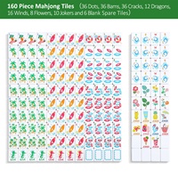 Nouveauté 2026 : Tuiles de Mahjong Américaines en Mélamine Multi-couches, Thème Vacances d'Été Vertes, Luxe Écologique et Résistantes à l'Eau