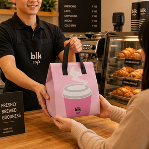 Sac isotherme non tissé en gros, sac de livraison de boissons thermiquement isolé, sac alimentaire réutilisable pour les cafés et les salons de thé - Product Image 2