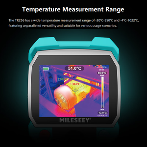 Termometro palmare a immagine termica ad alta definizione MiLESEEY TR256A, 6 palette di colori, campo visivo 50 x 63,5, termico 256x192 - Product Image 5