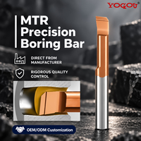 Barre de perçage en carbure de tungstène MTR pour acier inoxydable, outils de perçage pour tournage de petits trous sur machine CNC, avec refroidissement traversant, miniatures, métriques