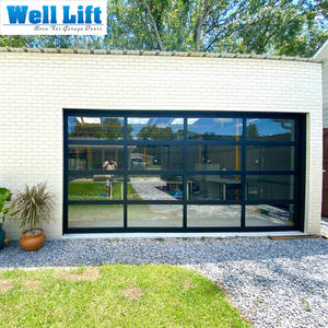 Porte de garage automatique moderne à enroulement 8x7 pieds, porte de garage à enroulement automatique 16x8 pieds, porte de garage rétractable en verre givré 8 pieds avec ouvre-porte - Product Image 2