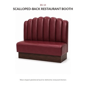 Asiento de Bistró Moderno con Diseño Festoneado en PU, Sofá para Restaurante con Base de Madera, Color Personalizado para Cafetería, Envío DDP a EE. UU. - Product Image 4