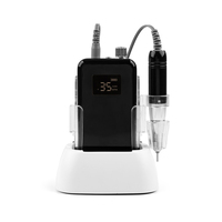 Prix de gros économique pour perceuse à ongles de manucure, lime électrique, moteur à brosse en carbone, 45 watts, 35 000 tr/min, portable, rechargeable, logo privé