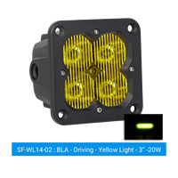Feux antibrouillard LED 20W, 3,5 pouces, montage encastré, éclairage extérieur automobile, blanc ambre, rétroéclairage, IP67, 9-36V DC, camion, SUV, 4x4, tout-terrain
