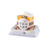 Vente en gros Petite boîte à gâteau mousse transparente carrée en plastique PET transparente Boîte à gâteau triangle pour dessert de mariage avec fourchette