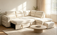 Canapé d'angle convertible moderne en U, deux places, avec chaise longue, design européen, pour salon