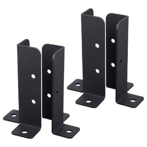 Metal Embedded Column Bracket Rectangle Wall Mounted Sturdy Industrial Hardware Connection Accessory 150MM - Product Image 2
