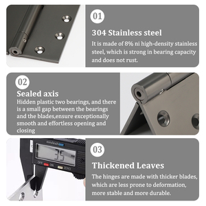 Популярная оптовая продажа: Петля для двери из нержавеющей стали 304, легкая установка, 180 градусов, 4.5x4x3.5 мм - Product Image 3