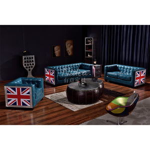 Divano di Lusso Vintage Industriale Retrò Stile Aviatore per Bar Sigari, Pub, Club, Studio, Tuning Moto, Arredamento Lounge in Metallo Industriale - Product Image 4