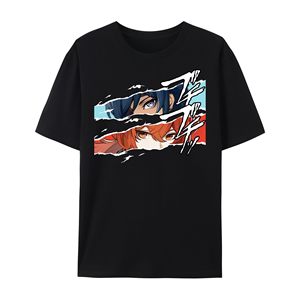 Genshin Impact Short Crew Neck Letter Print Summer T Shirt Tops Crew Neck T Shirts Camisetas de manga corta Casual - Product Image 3
