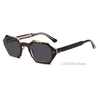 2025 lunettes de soleil en acétate polarisées de haute qualité hommes ombre femmes Logo personnalisé luxe montures carrées Rectangle TAC lunettes de soleil