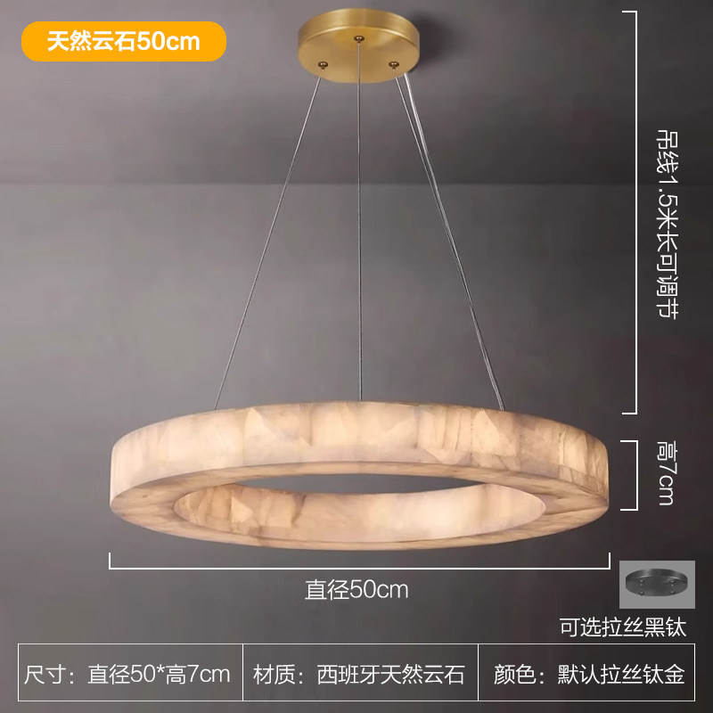 Marbre naturel rond-50cm de diamètre