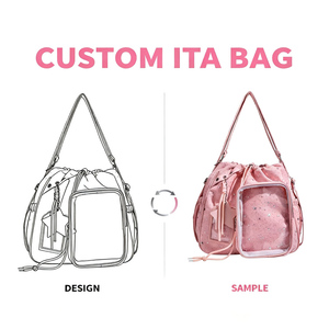 20cm Doll Bag <b>Drawstring</b> <b>Backpack</b> Star Ita Bag Large Capacity Tote Casual Crossbody Shoulder Multifunctional Commute Bag - Product Image 1