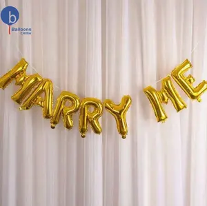 16 Inch Marry Me Bruiloft Folie Ballon Voor Partij Decoratie Lucht Opblaasbare Ballon Globos Valentijnsdag Engagement Ballon