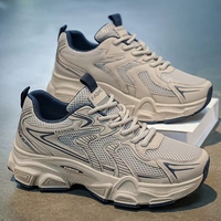 Chaussures de sport décontractées pour hommes, style chunky dad, respirantes, antichoc, antidérapantes, à plateforme épaisse, pour la marche – Nouveauté très prisée