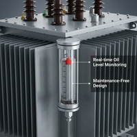 Transformateur triphasé 50 Kva de type huile, transformateurs haute tension, possibilité de personnaliser le logo et l'emballage
