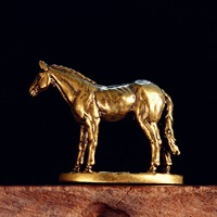 1 pièce Figurine de cheval en laiton et cuivre, ornement décoratif pour la maison, le bureau, ou comme figurine de théière