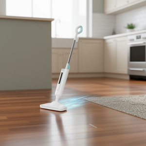 Mopa a vapor para pisos de madera, baldosas, laminados y alfombras, eléctrica, vertical, con 2 almohadillas lavables, limpiador de pisos ligero - Product Image 2