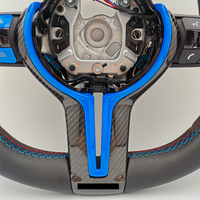 Volant semi-cuir avec boutons bleus M1 M2 pour BMW F01 F07 F10 F11 F15 F16 F20 F22 F30 F31 F32 F34 F36 M3 F80 M4 F82
